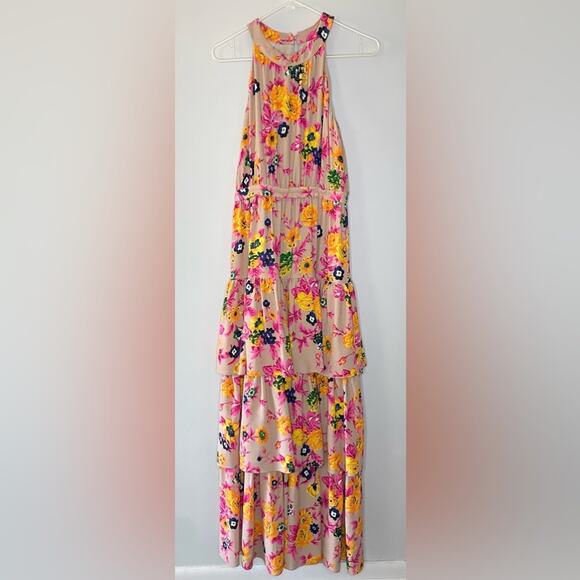 MSGM Floral Print Halter Maxi Dress Size 40(S) - Picture 3 of 10